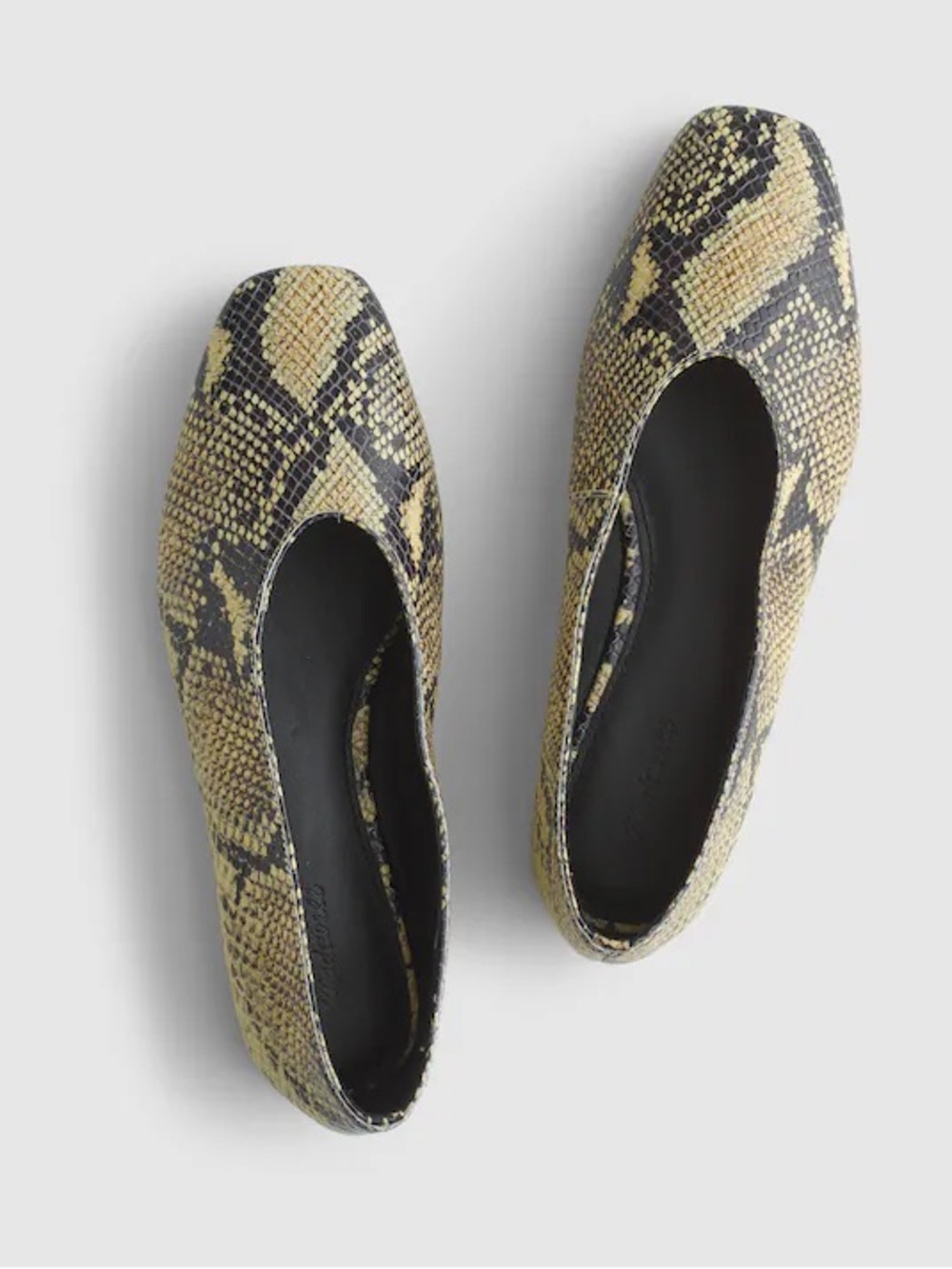 Madewell ‘Mylie’ Ballet Flat in Snakeskin, size 8
